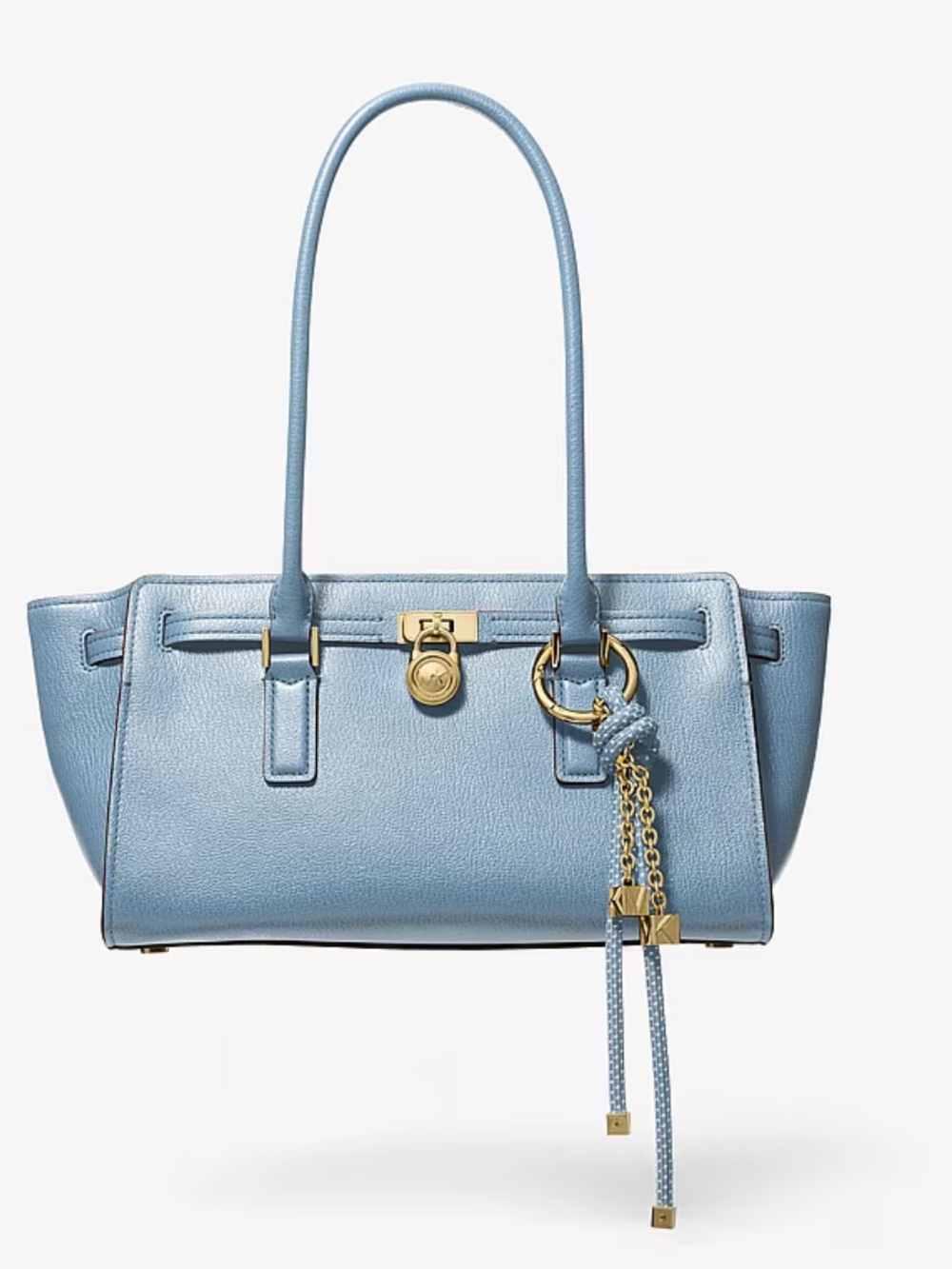 Michael Kors Hamilton Small Leather Satchel in Blue